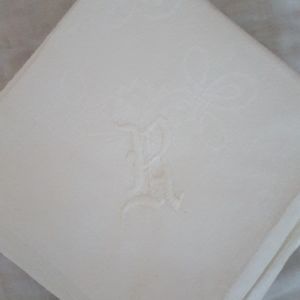 12 Vintage Linen "R" Napkins